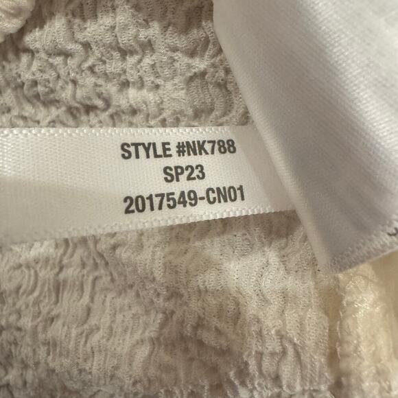 NWT Madewell Popcorn Crop Short Sleeve Top in Lighthouse Size M - Picture 10 of 10